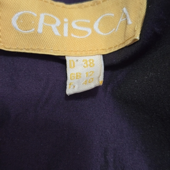 Crisca Purple Oversized Ruffle Neck Jacket. Size 8 - Picture 10 of 14